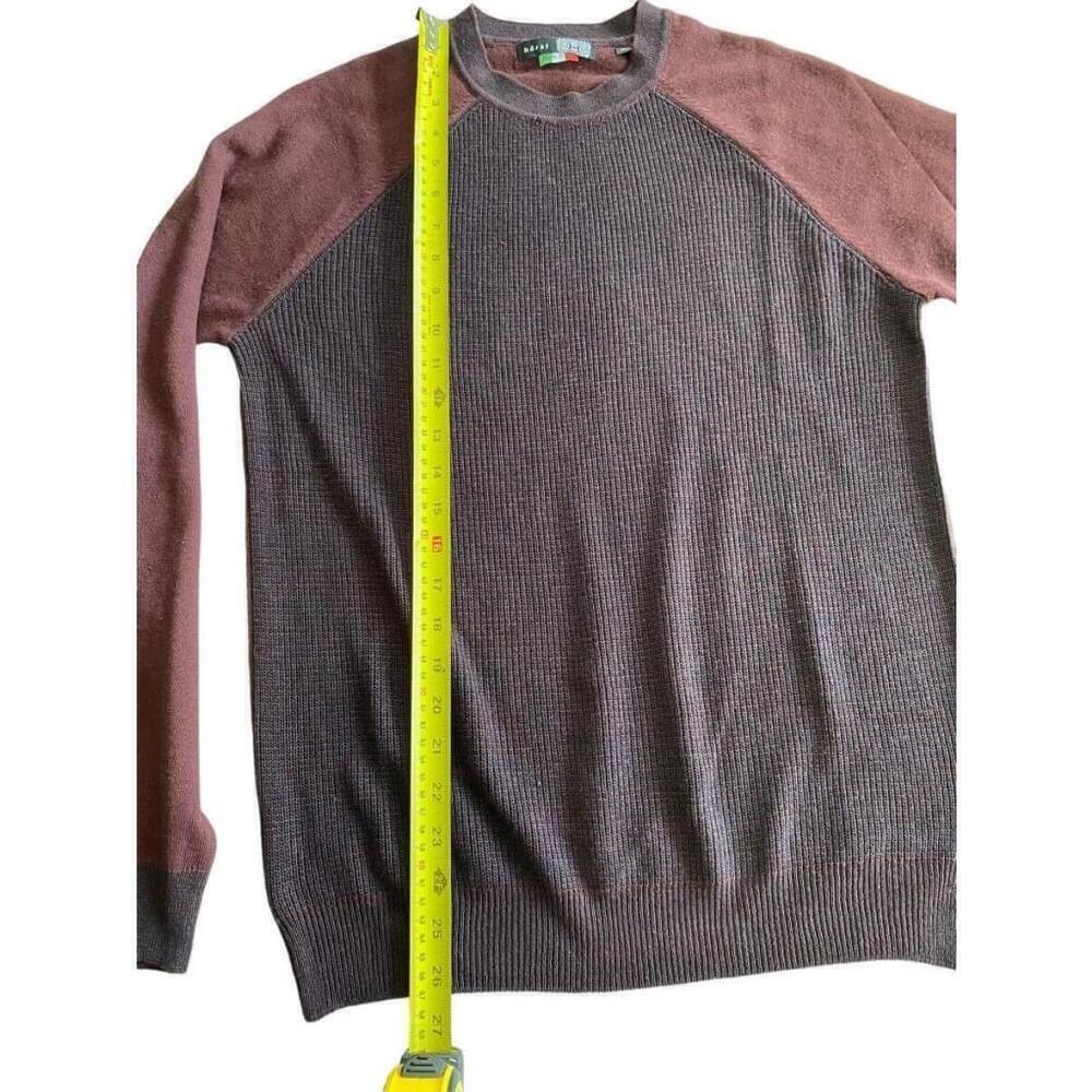 Horst Maroon Knit Mens M Medium Made in Italy Pullover Sweater op - Picture 3 of 7